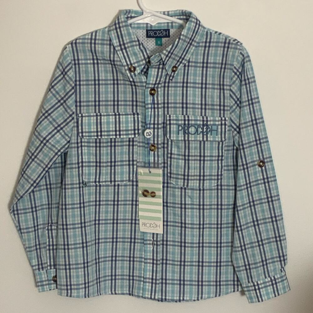 Prodoh Founders Fishing Shirt NWT Plaid size 6
